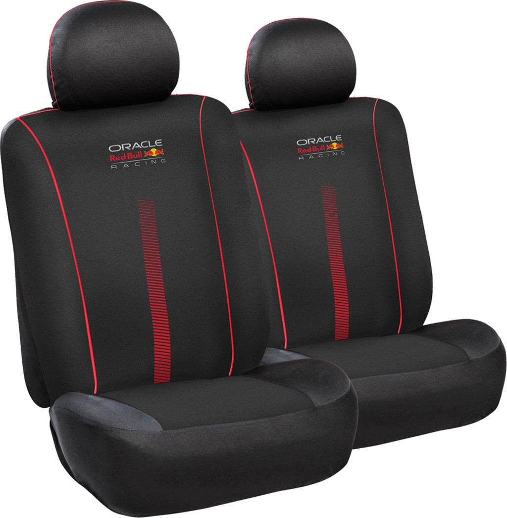 RED BULL Set Coprisedile 6 Pz Powerbar Nero/Rosso per auto Originale Resistente