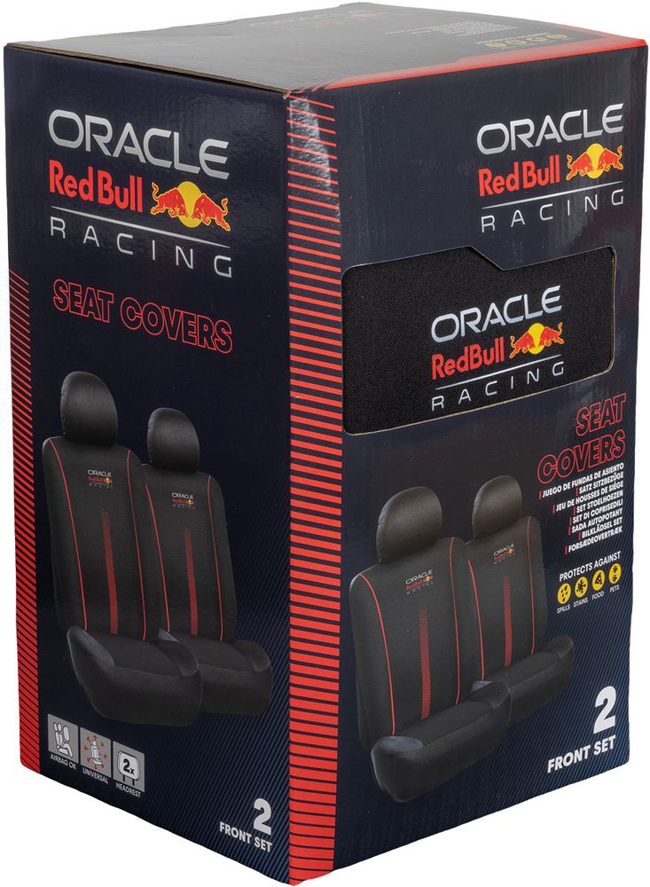 Set Coprisedile 6 Pz Powerbar Nero/Rosso
