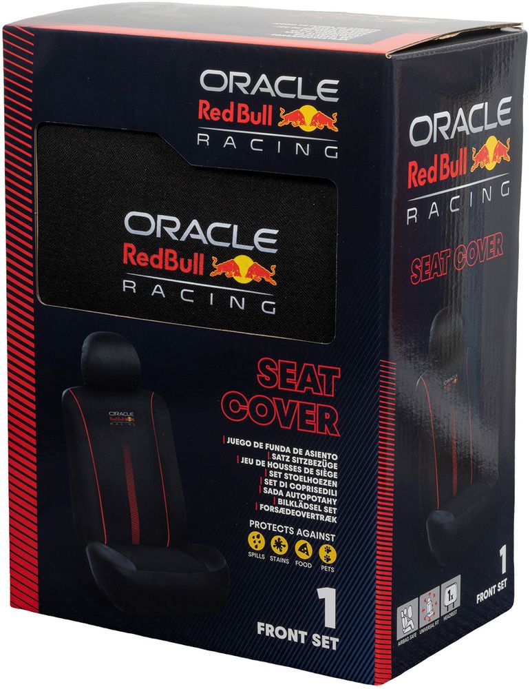 Set Coprisedile 3 Pz Powerbar Nero/Rosso