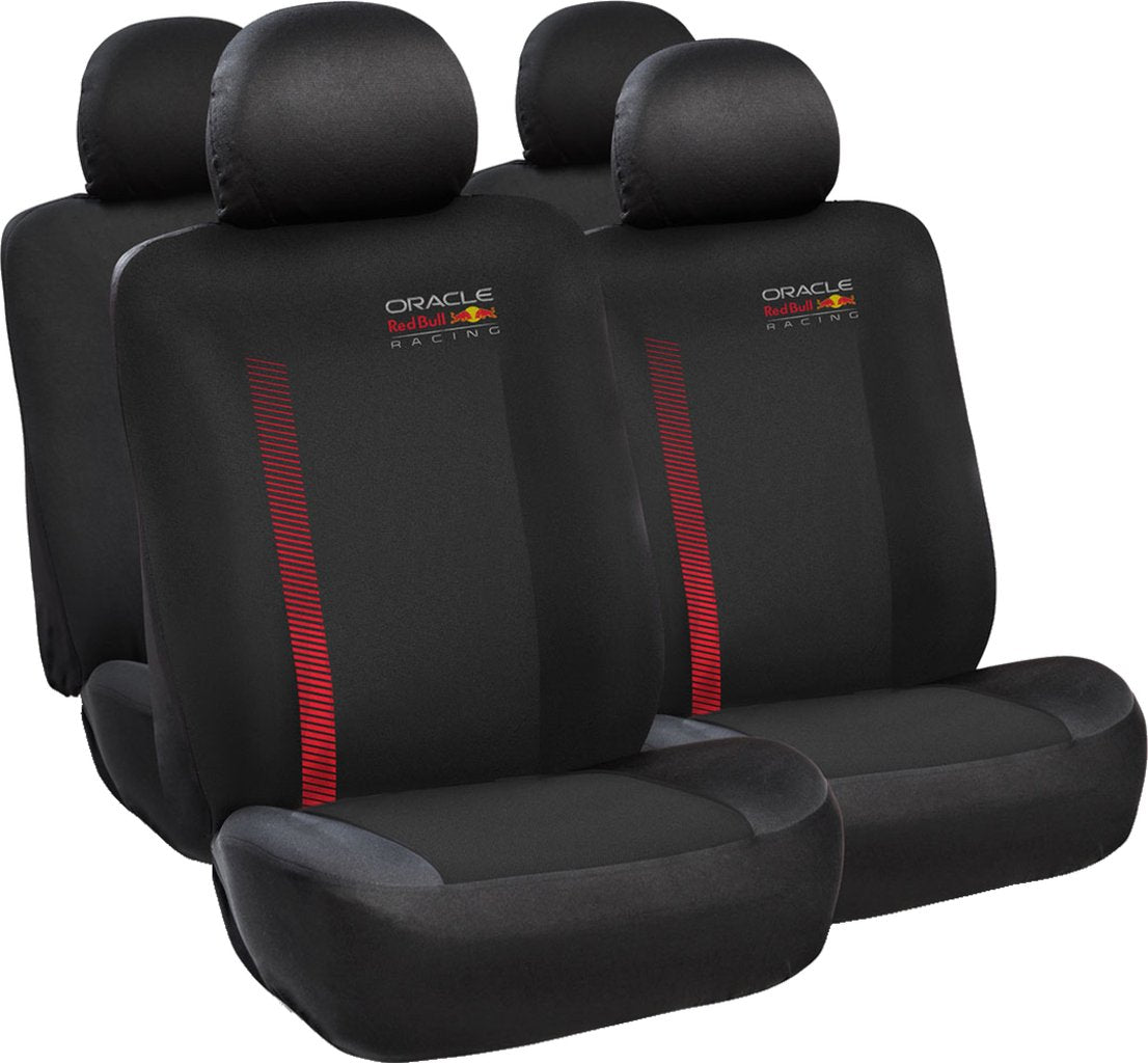 RED BULL RACING Set Coprisedile 10 Pz Powerbar Nero/Rosso per auto
