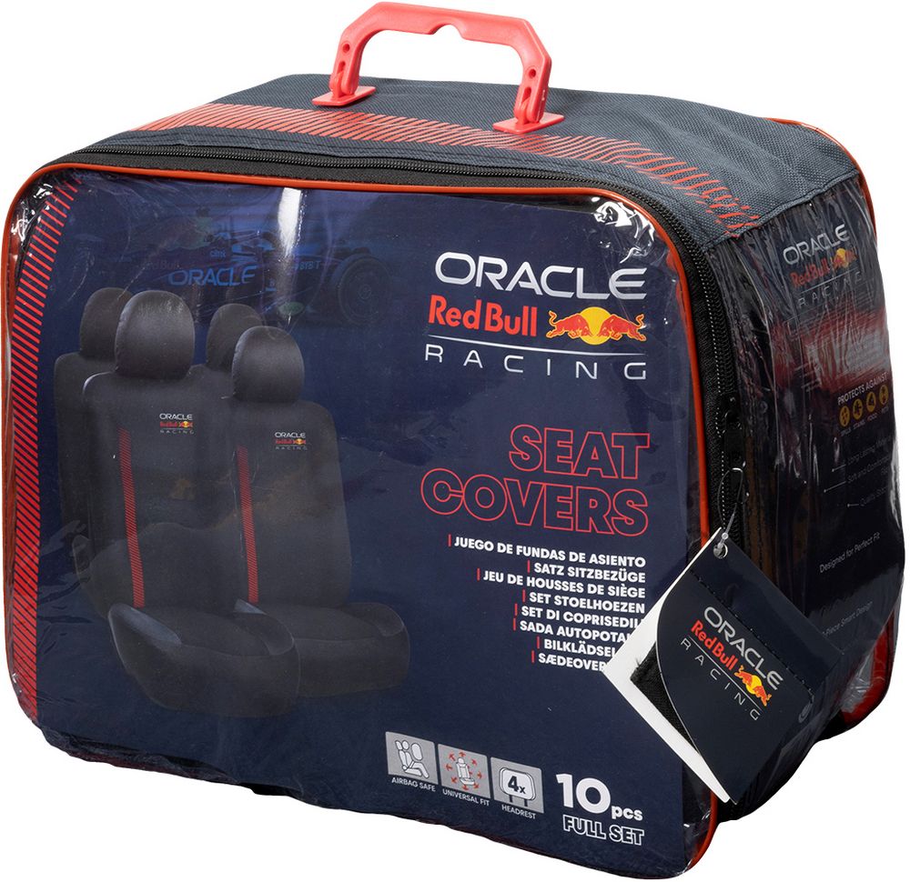 Set Coprisedile 10 Pz Powerbar Nero/Rosso