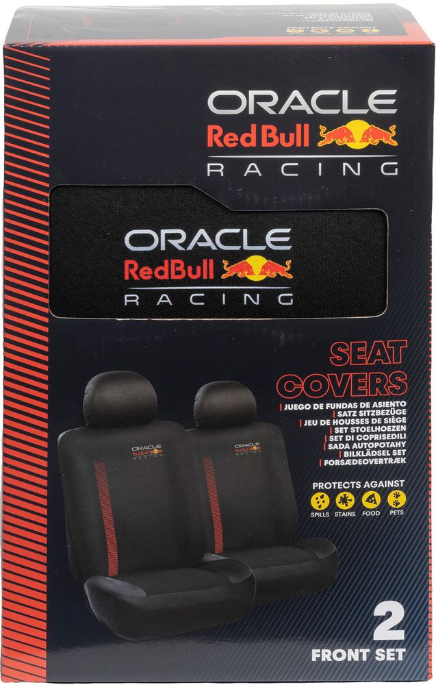 Set Coprisedile 6 Pz Powerbar Nero/Rosso