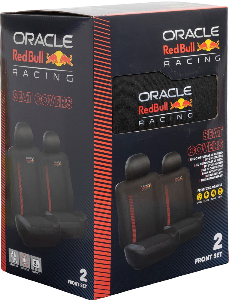 Set Coprisedile 6 Pz Powerbar Nero/Rosso