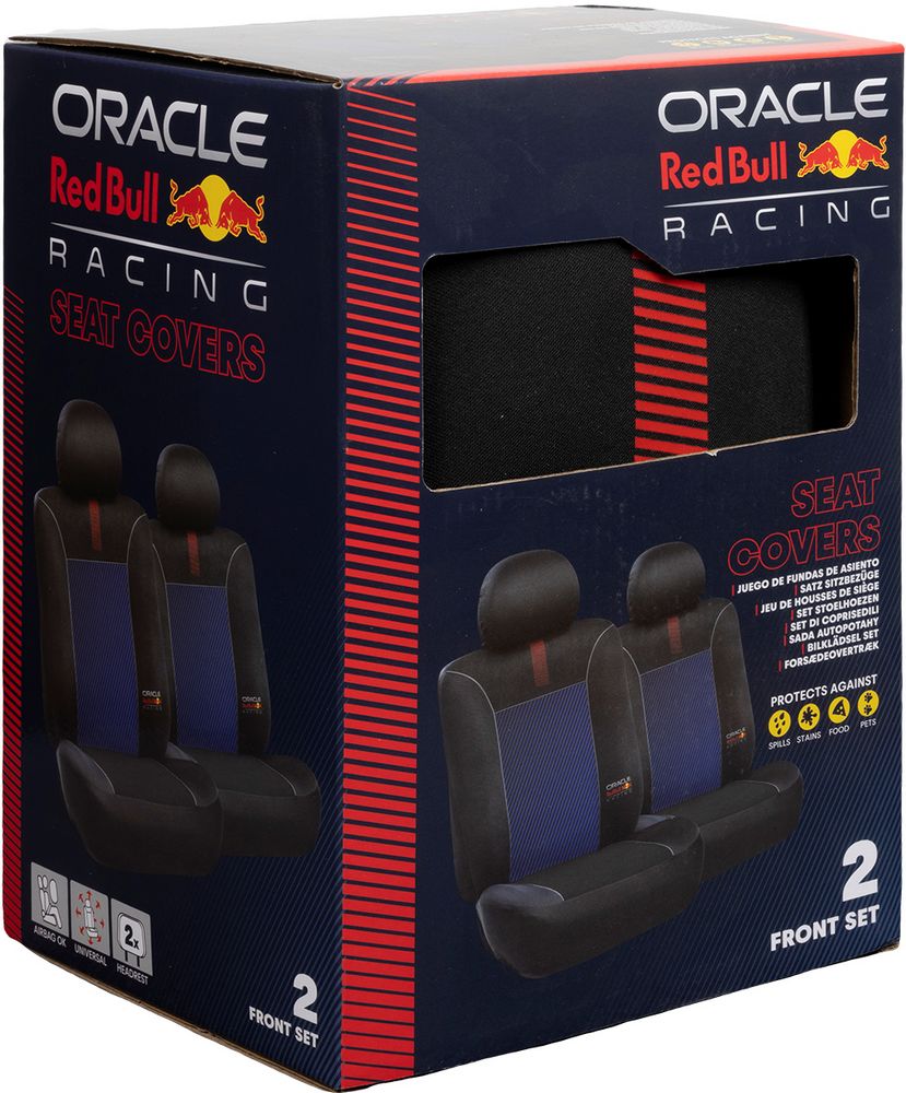 Set Coprisedile 6 Pz Blended Lines Nero/Rosso