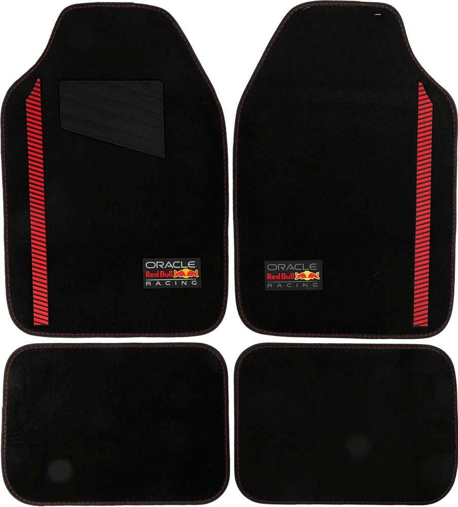Set Tappeti 4 Pz Powerbar Nero/Rosso