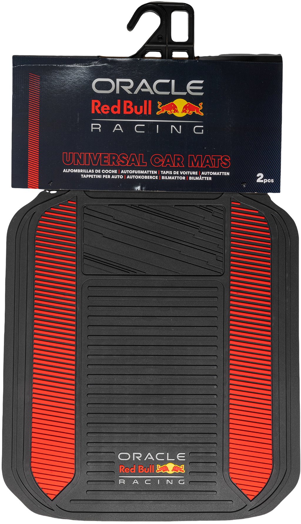 RED BULL RACING Set Tappeti 2 Pz Powerbar in PVC Nero/Rosso