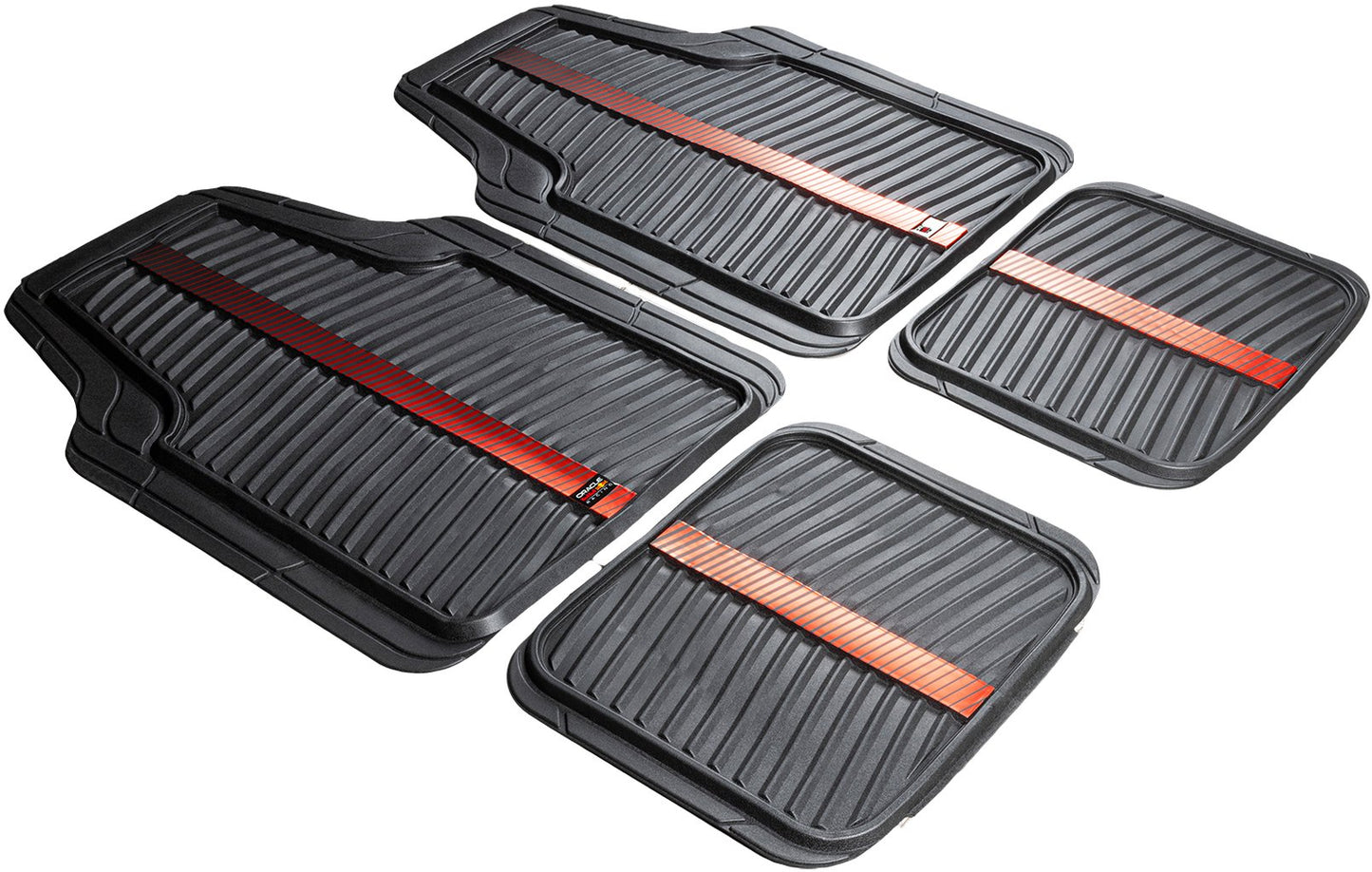 RED BULL RACING Set Tappeti 4 Pz Bull Flash in PVC Nero/Rosso