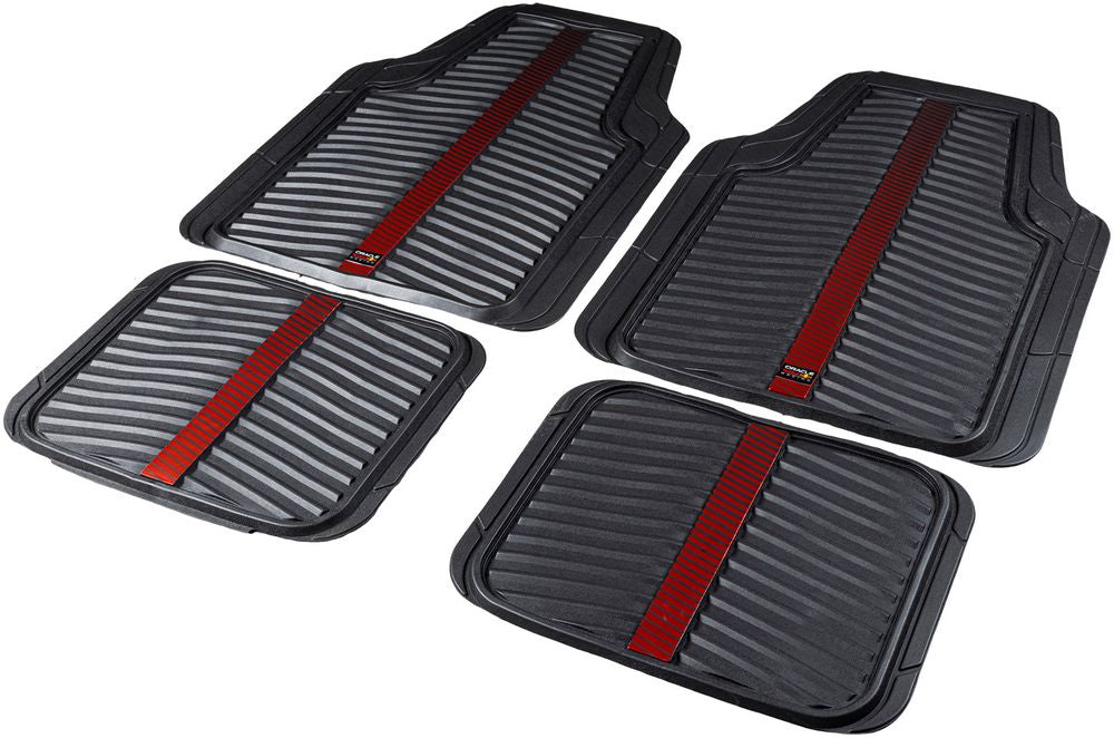Set Tappeti 4 Pz Bull Flash Nero/Rosso