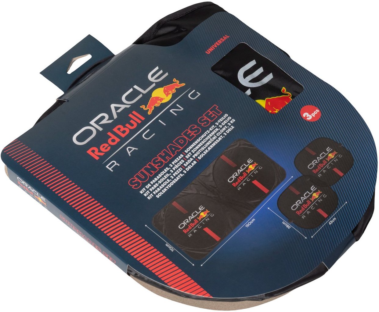 RED BULL RACING Set parasole e coppia tendine laterali Powerbar