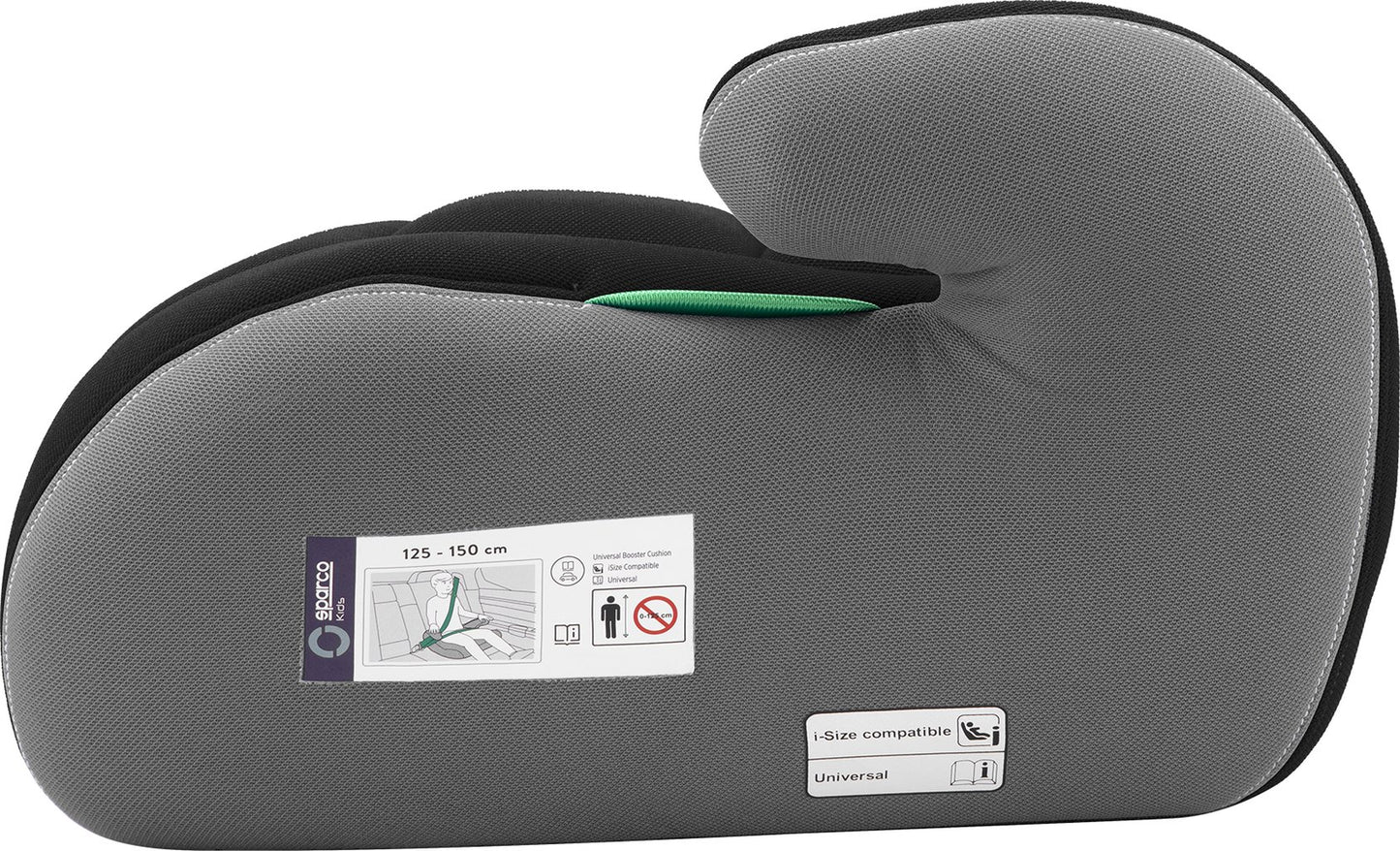 SPARCO Alzabimbo Nero/Grigio 125-150 I-Size R129 Alzatina Auto Bambini 125-150cm