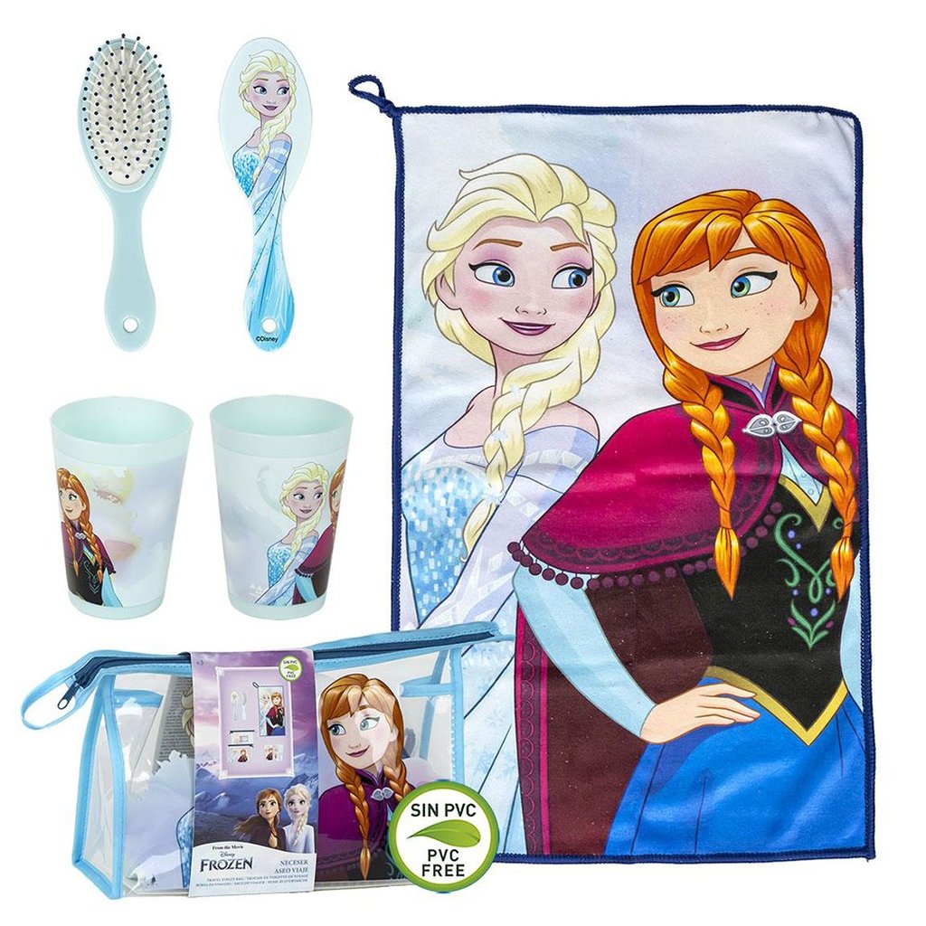 STOR Disney Frozen Elsa e Anna Set 3 Pz Asilo: Asciugamano, Spazzola