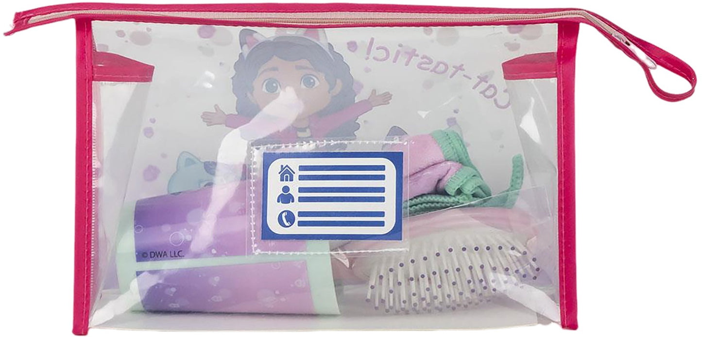 STOR Gabby's Dollhouse Set 3 Pz Asilo: Asciugamano, Spazzola e Bicchiere