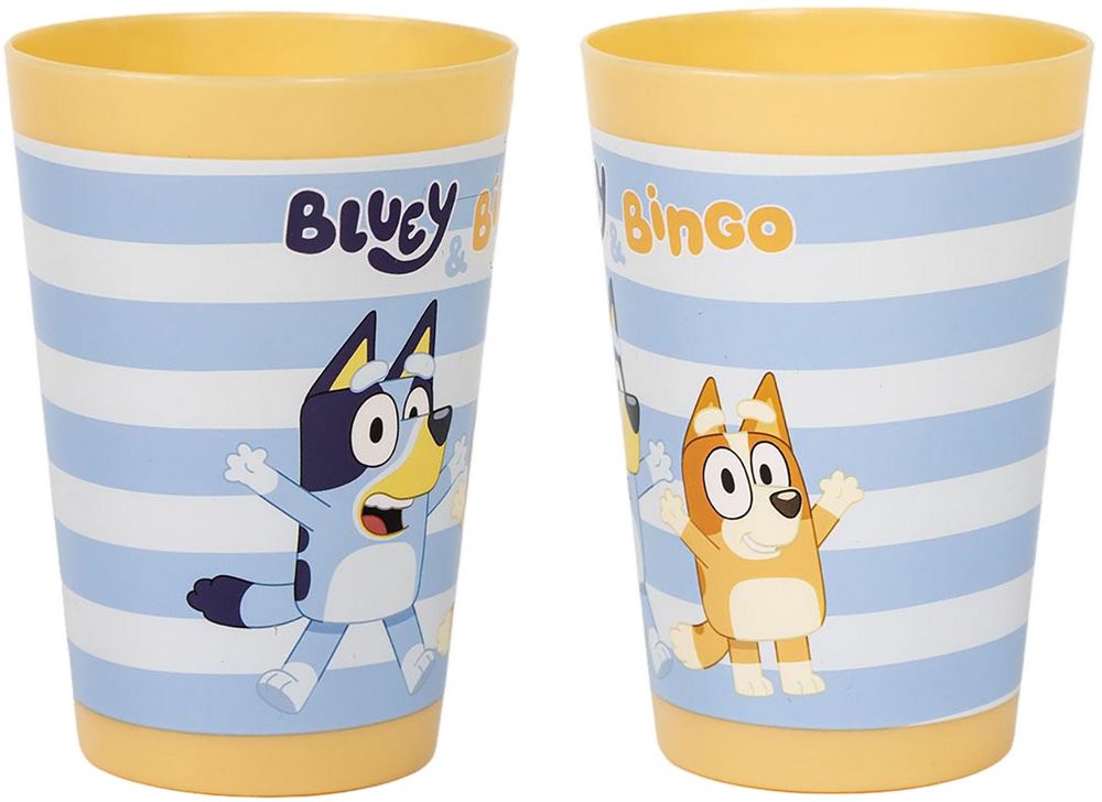 Bluey & Bingo Set 3 Pz Asilo: Asciugamano, Spazzola e Bicchiere