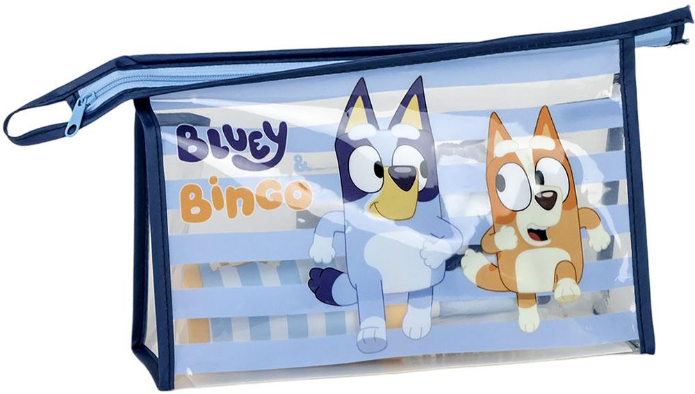 Bluey & Bingo Set 3 Pz Asilo: Asciugamano, Spazzola e Bicchiere