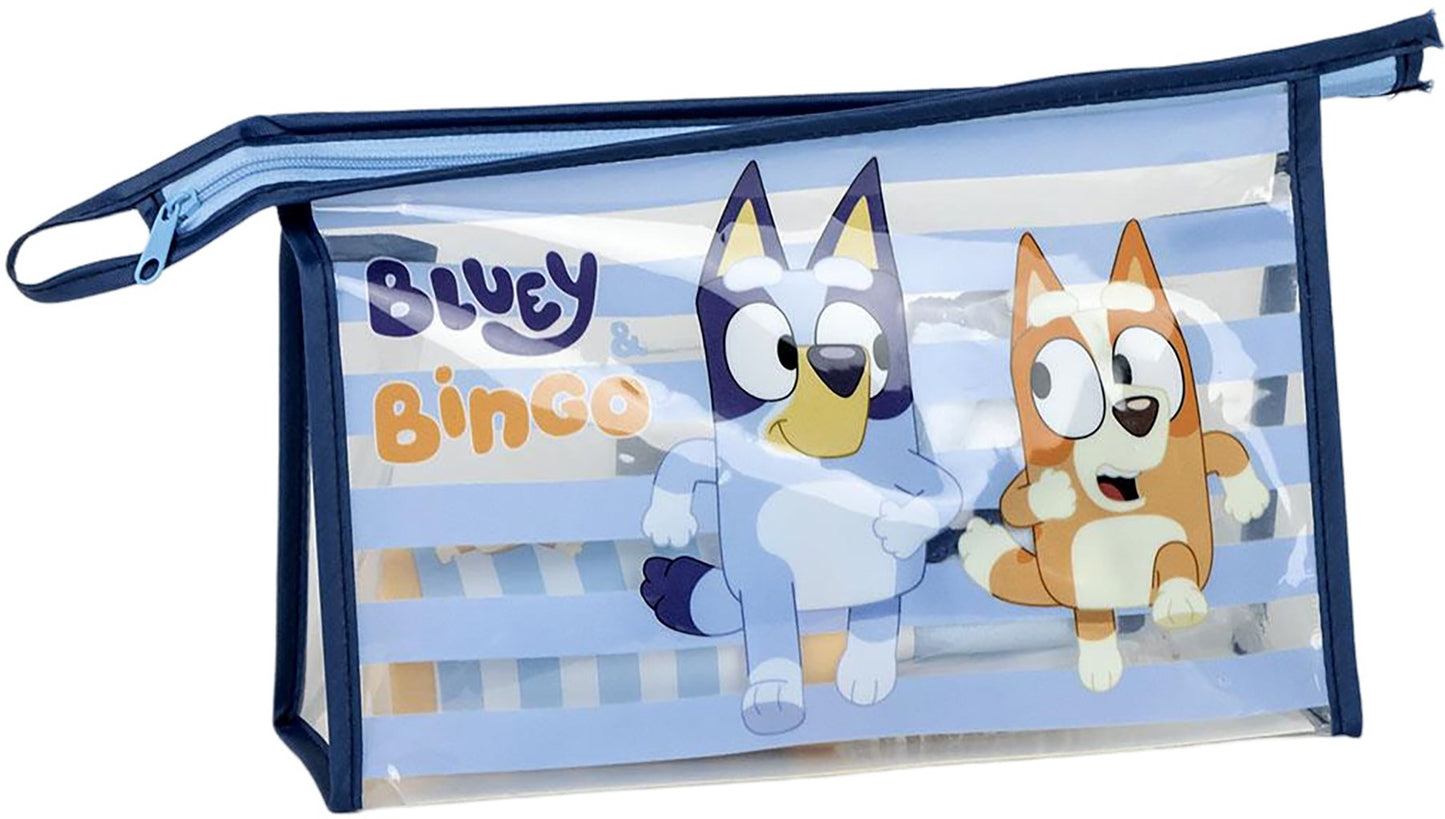 STOR Bluey Bingo Set 3 Pz Asilo Asciugamano Spazzola e Bicchiere in Beauty Auto
