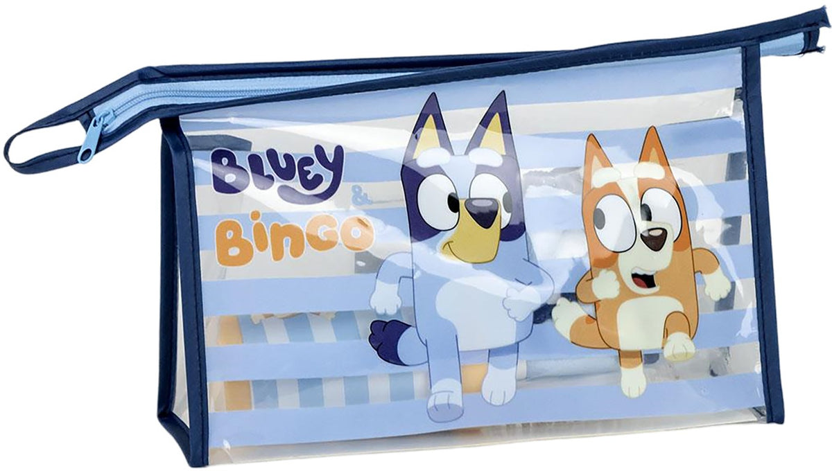 STOR Bluey Bingo Set 3 Pz Asilo Asciugamano Spazzola e Bicchiere in Beauty Auto