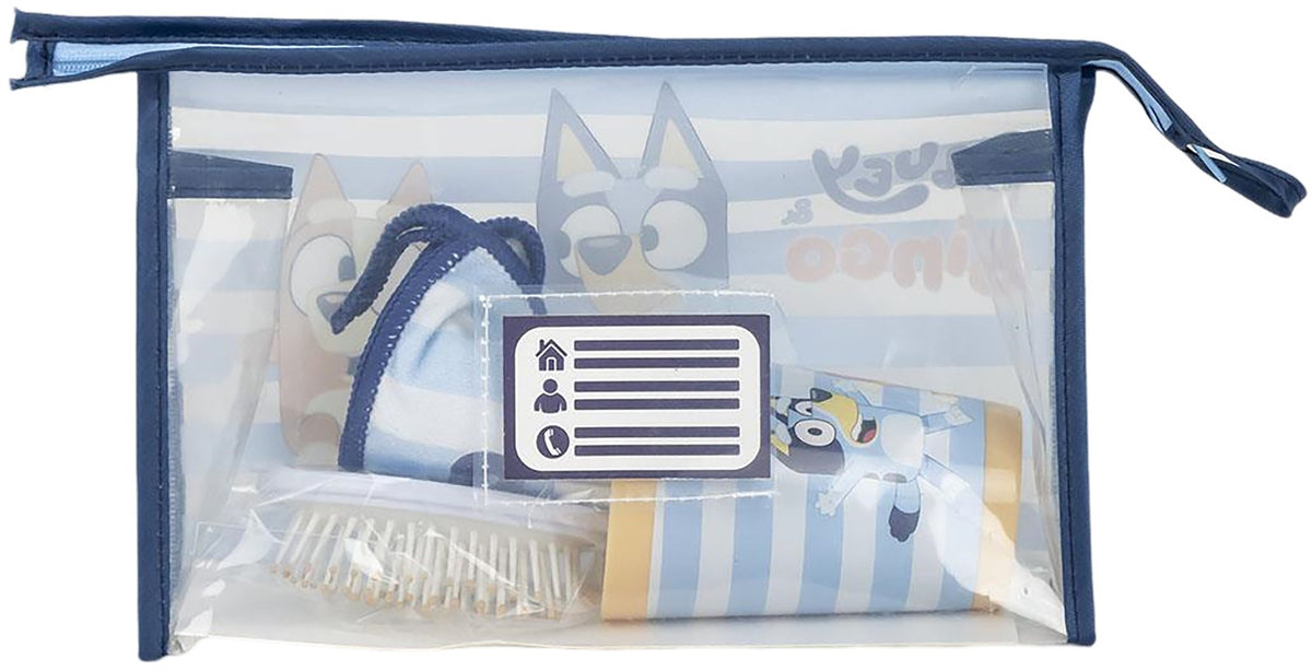 STOR Bluey Bingo Set 3 Pz Asilo Asciugamano Spazzola e Bicchiere in Beauty Auto