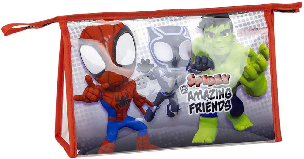 Marvel Spidey & Friends Set 3 Pz Asilo: Asciugamano, Spazzola e Bicchiere