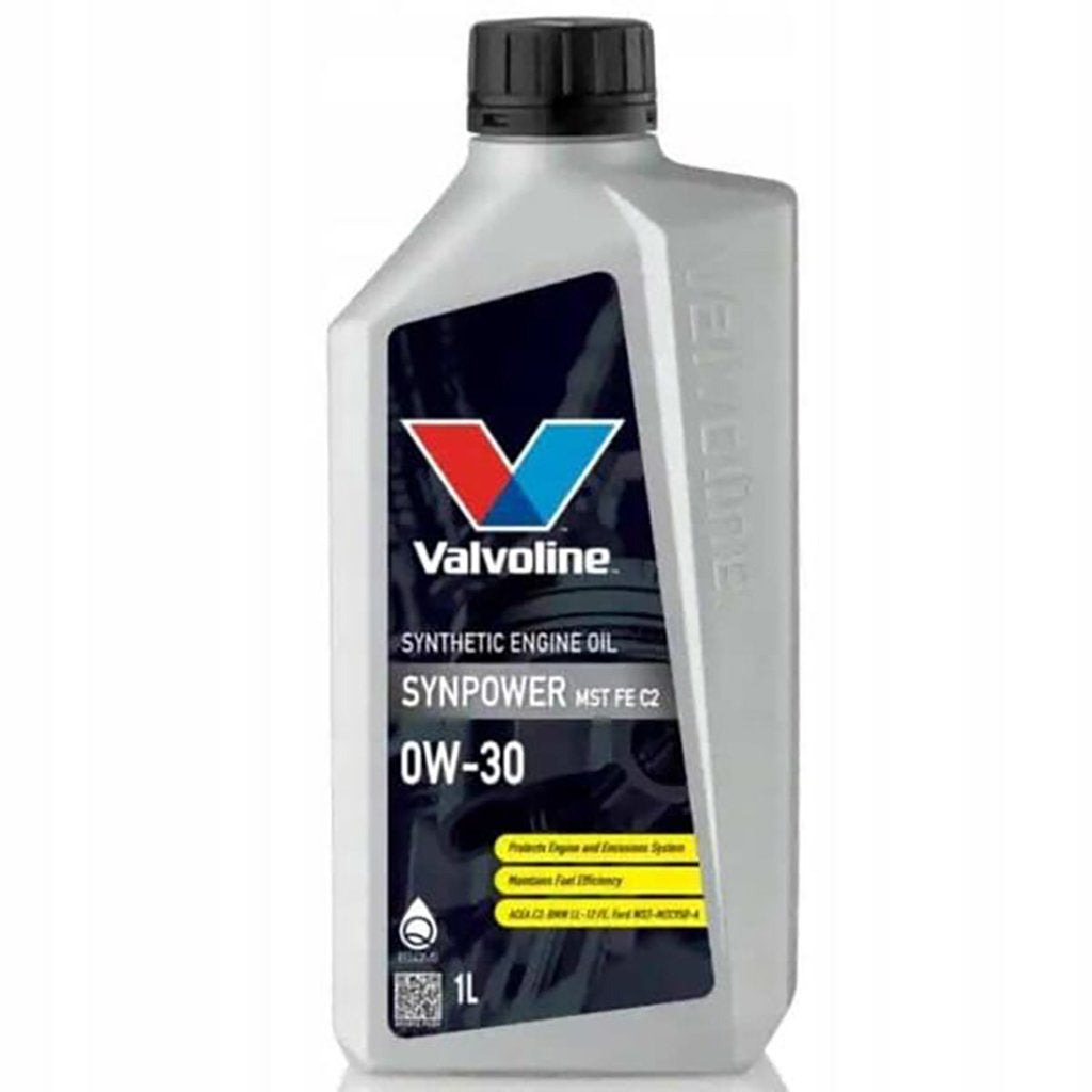 Valvoline Olio Motore Sintetico SynPower MST FE C2 0W30, 1 Litro  Alte Prestazioni per Motori Diesel e Benzina  Massima Protezione e Efficienza