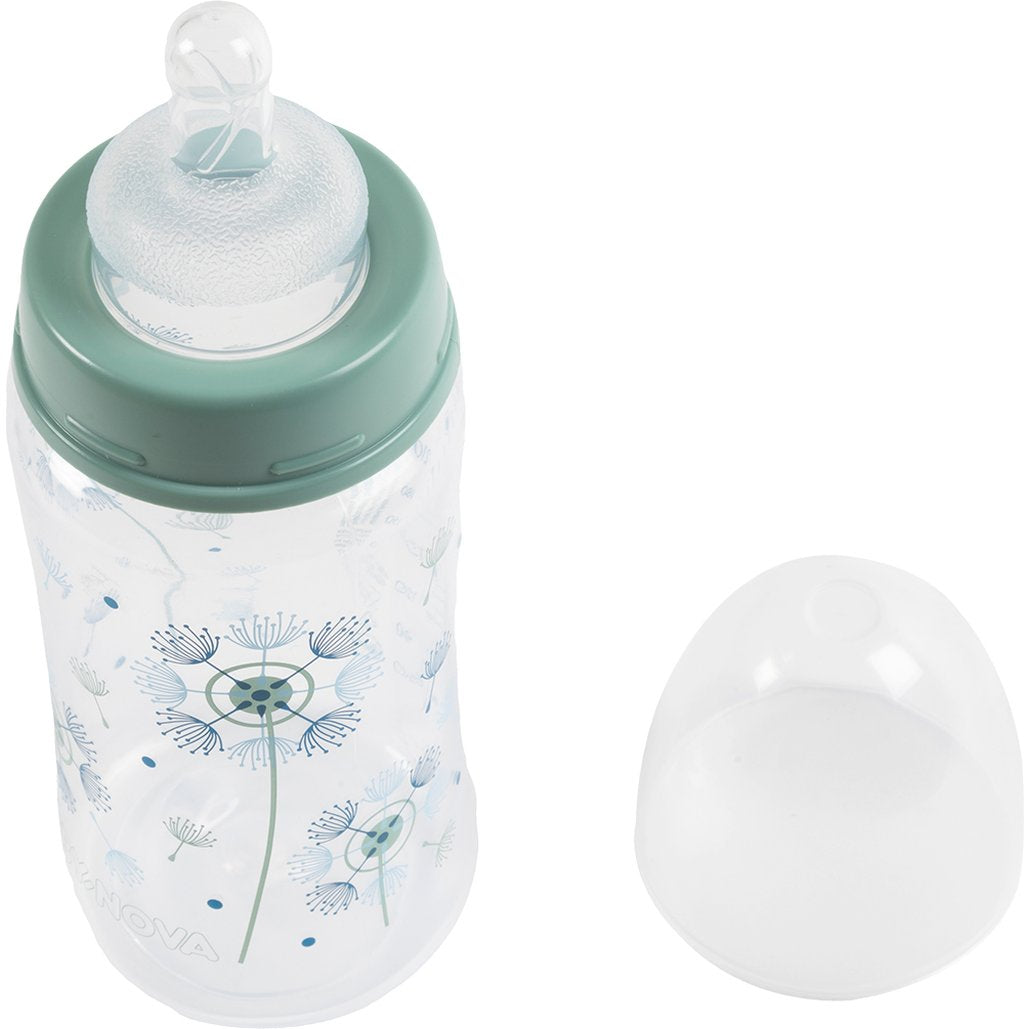 POUPY Biberon per neonati con collo largo decorato da 300 ml tettarella