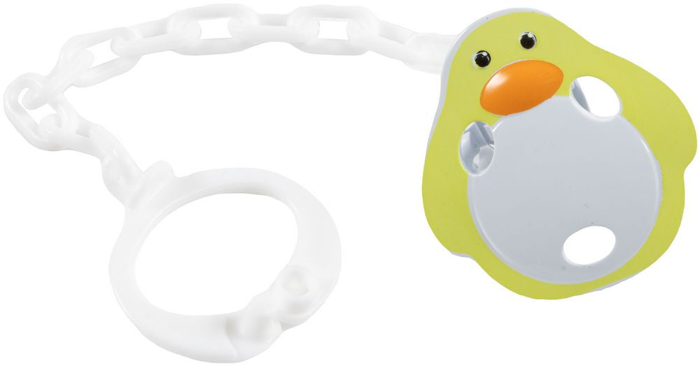 Clip con catenella per ciuccio bimbi in plastica