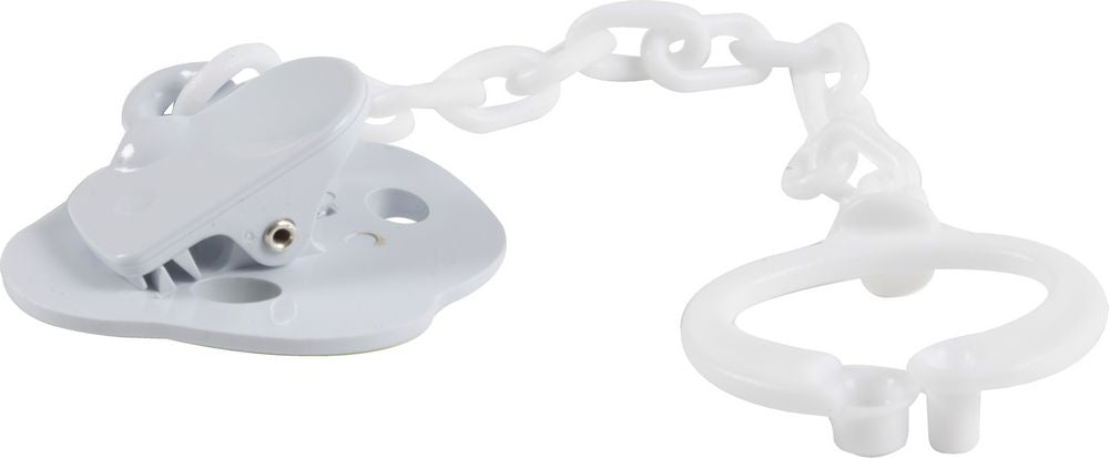 Clip con catenella per ciuccio bimbi in plastica