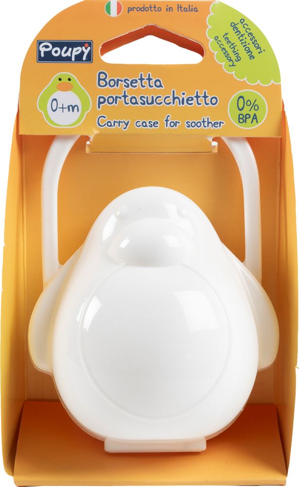Borsetta Portasucchietto pinguino Poupy per bambini piccoli.
