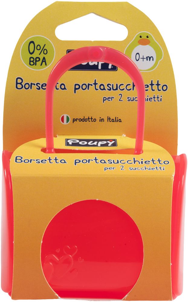Borsetta Porta Succhietti 2 posti di Poupy per bambini.