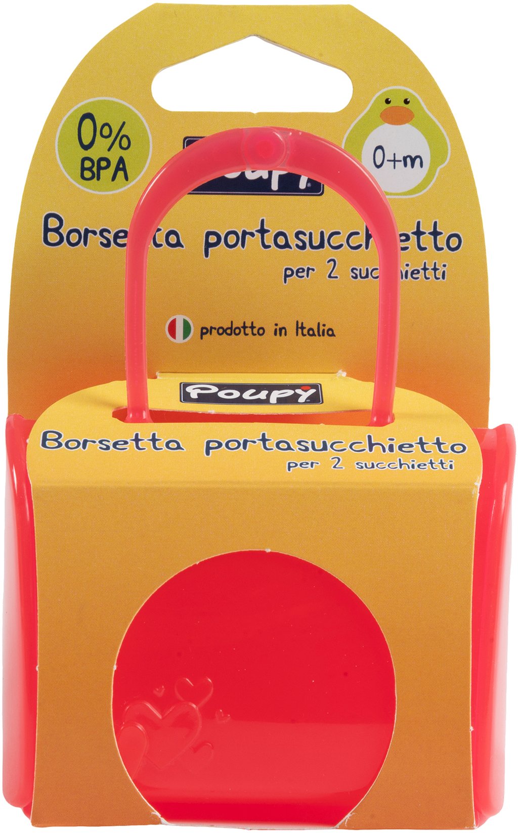 POUPY Borsetta Porta Succhietti 2 posti di per bambini, pratica