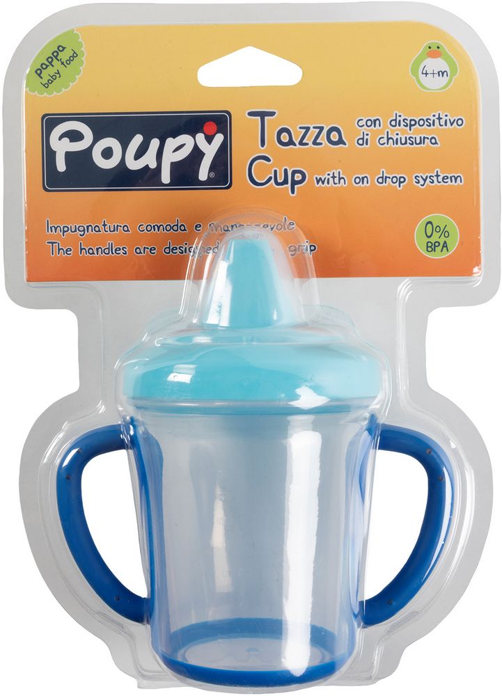 Nuova tazza salvagoccia Poupy per bambini piccoli riutilizzabile