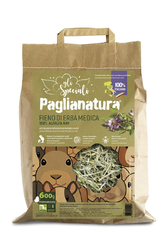PAGLIANATURA Alfalfa 100 Fieno Ricco di Calcio e Proteine per Conigli Originale