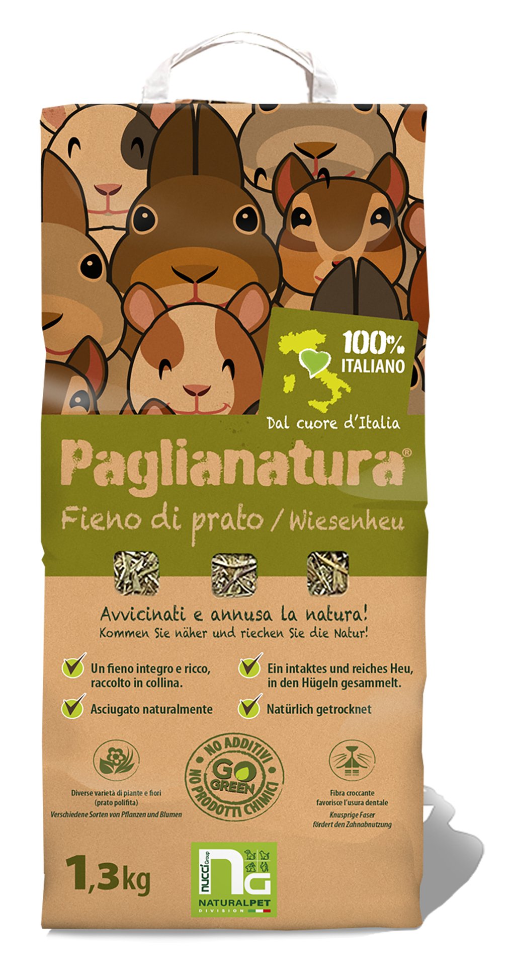 PAGLIANATURA Fieno Naturale per Conigli e Roditori 1 3kg una Dieta Sana