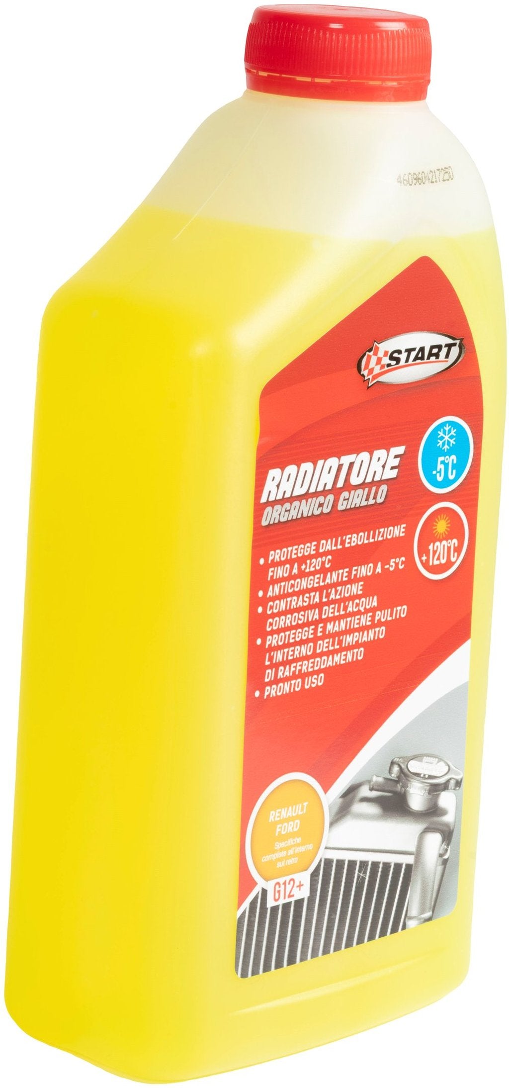 START Liquido Radiatore Giallo -5 C 1 Litro Antigelo Auto Pronto all'Uso
