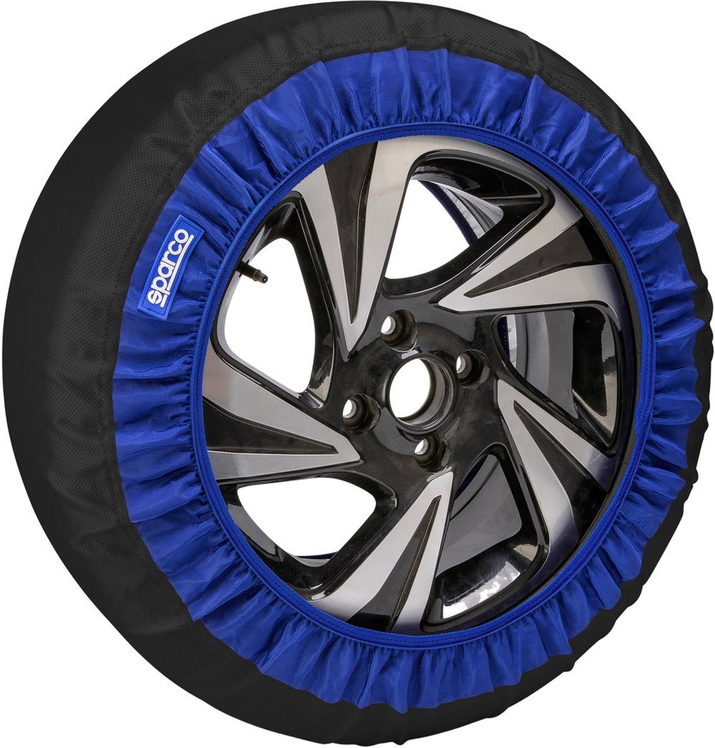SPARCO Set di 2 Calze da Neve in Tessuto Nero Taglia XXL Facili Montare