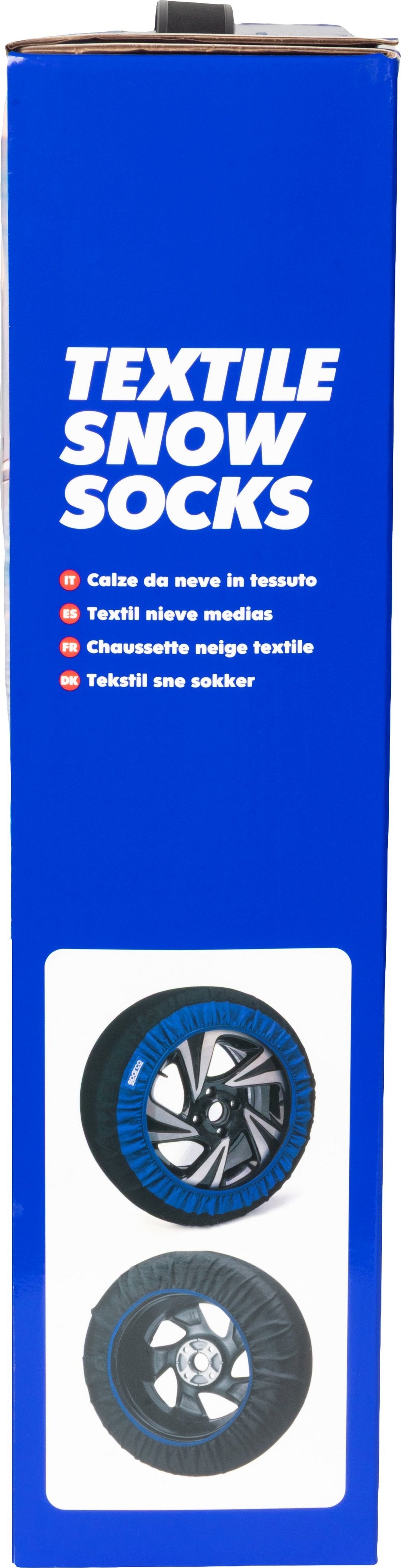 SPARCO Set di 2 Calze da Neve in Tessuto Nero Taglia XXL Facili Montare