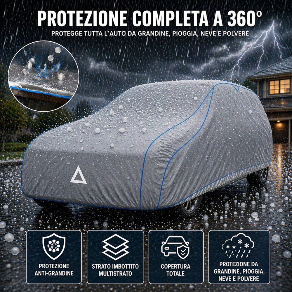 Telo Antigrandine Auto Completo xl  Copertura Totale Impermeabile