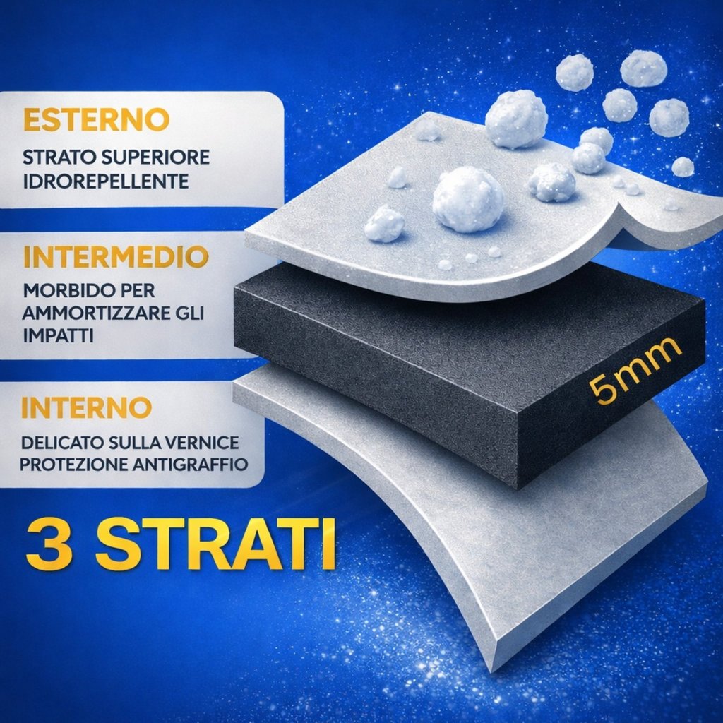GEV Telo antigrandine auto s con copertura finestrini- Protezione Originale
