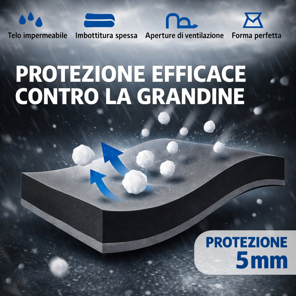GEV Telo antigrandine auto s con copertura finestrini- Protezione Originale