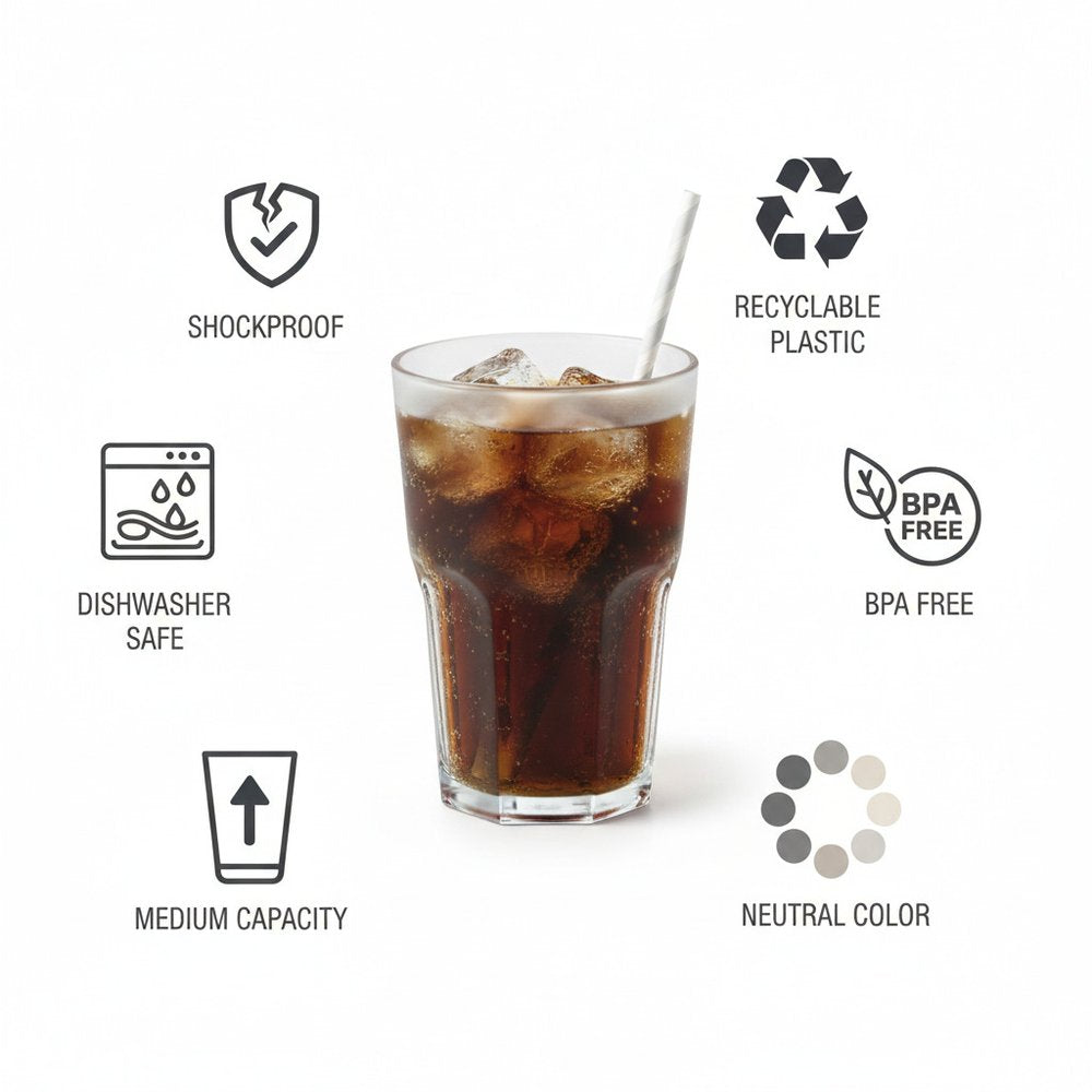 Set 6 bicchieri Acqua da 30 cl, impilabili, resistenti. 100% Made in Italy