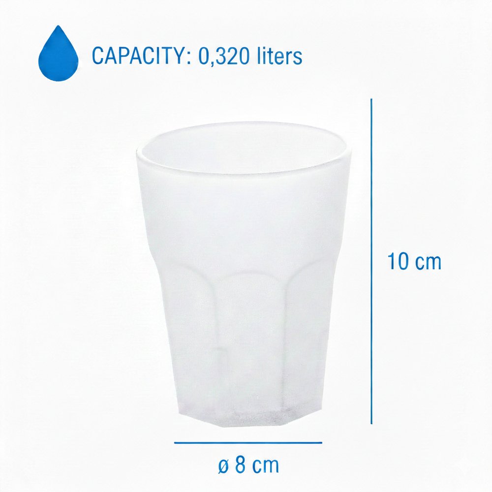 Set 6 bicchieri Acqua da 30 cl, impilabili, resistenti. 100% Made in Italy