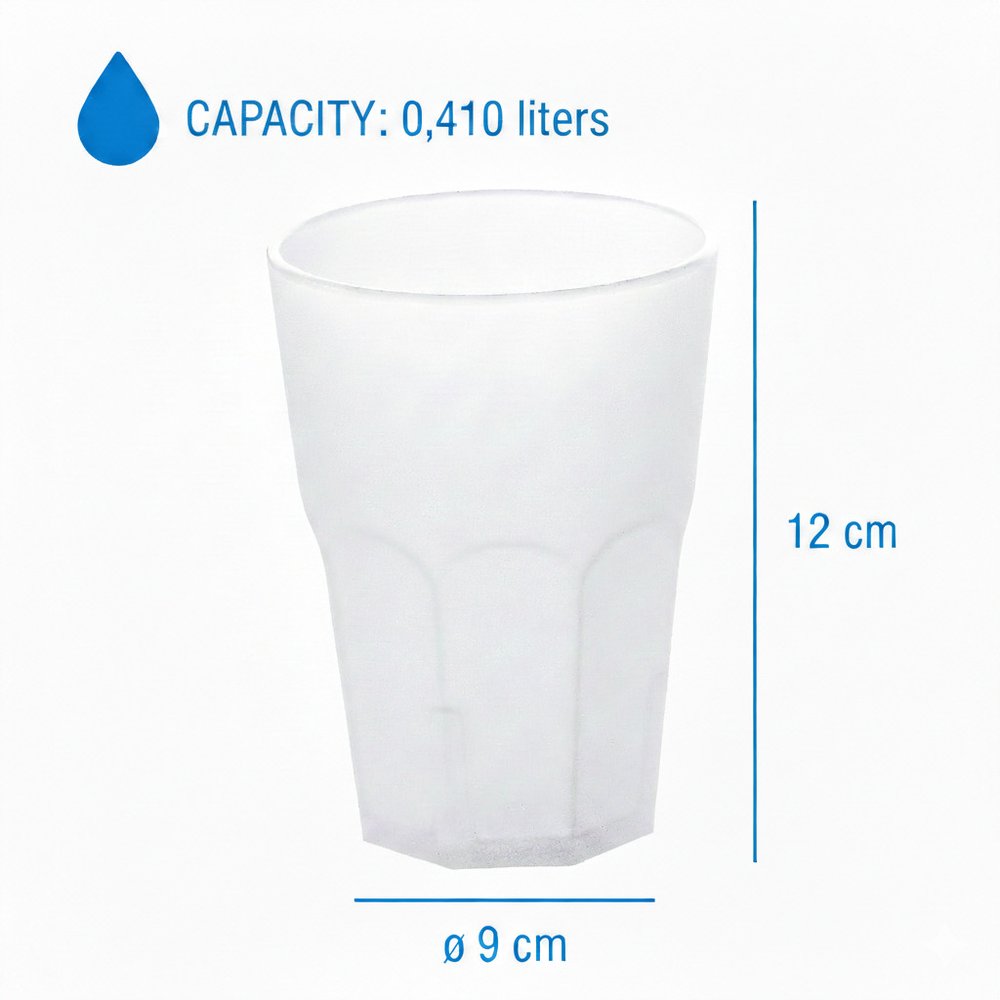 Set 6 bicchieri Acqua da 40 cl, impilabili, resistenti. 100% Made in Italy