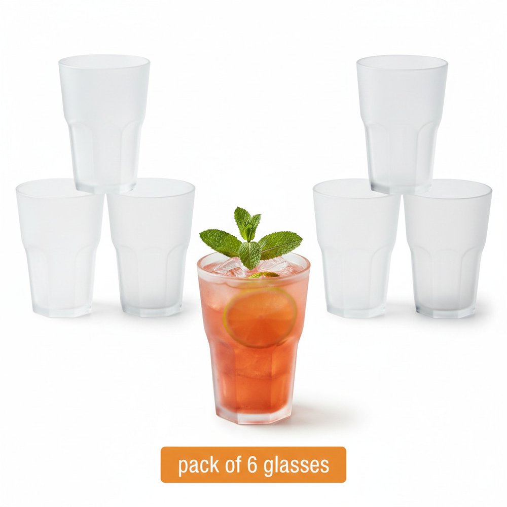 Set 6 bicchieri Acqua da 40 cl, impilabili, resistenti. 100% Made in Italy