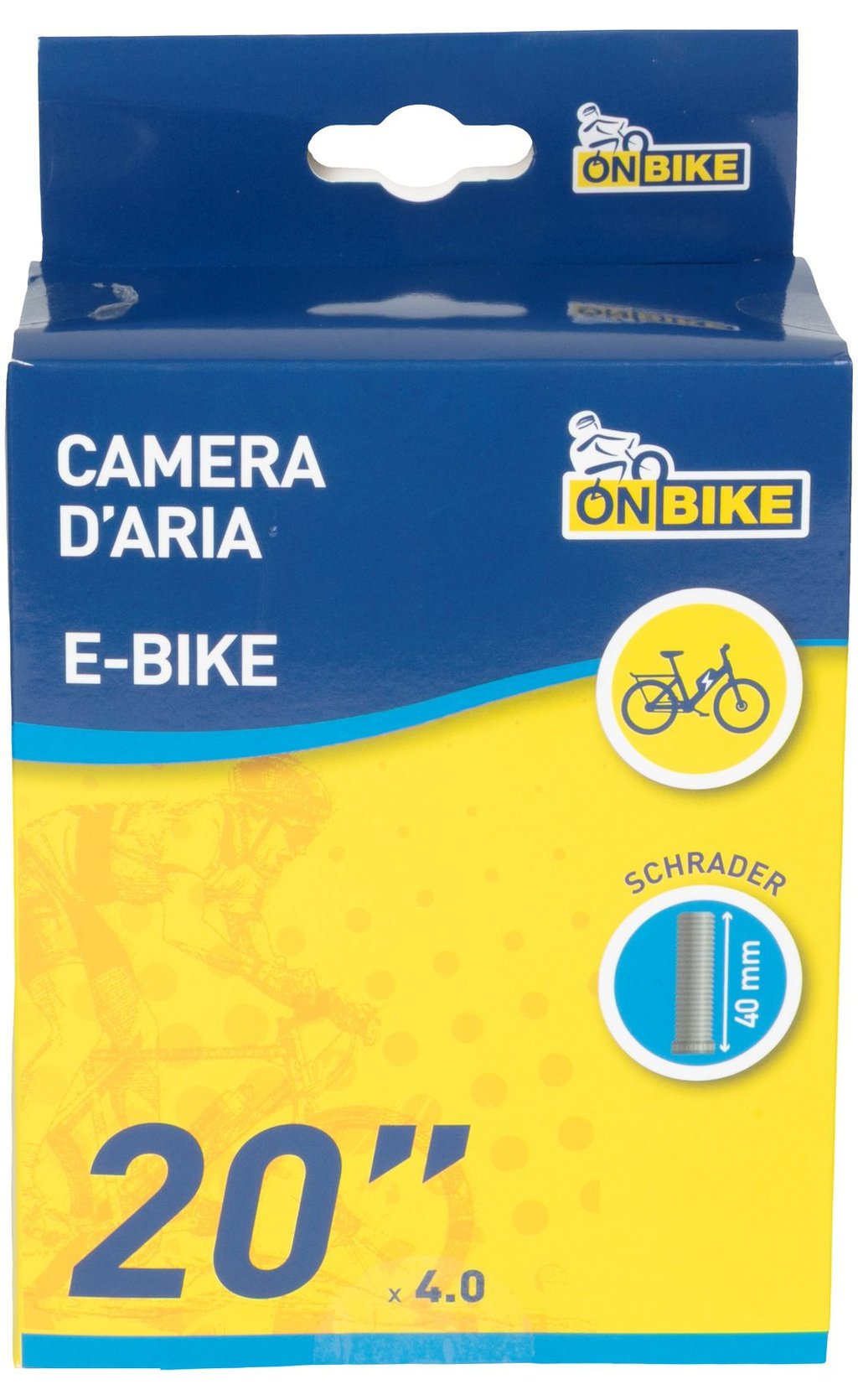 ON BIKE Camera D'Aria E-Bike 20x4.0 AV 40 mm Per Fat Bike