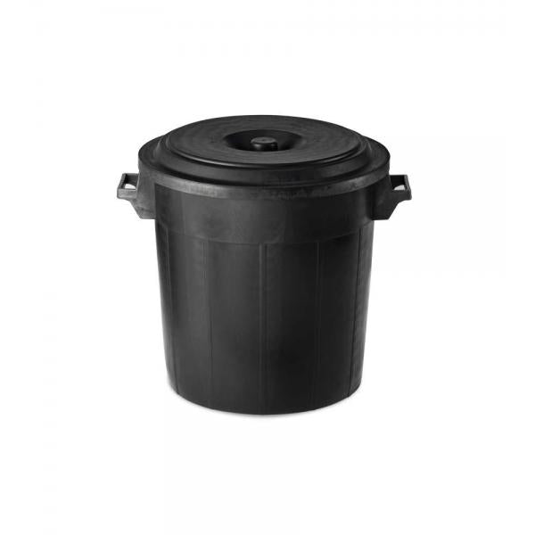 BIDONE INDUSTRIALE S/COPERCHIO LT. 50 CM.47X37X45 NERO