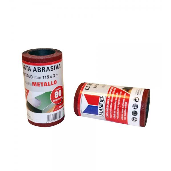 Rotolo carta abrasiva per metallo grana 80