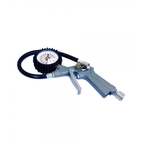 Pistola per gonfiaggio con manometro