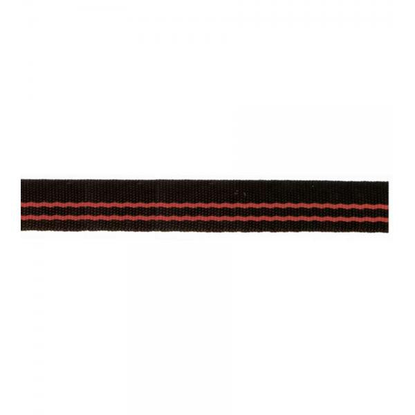Cinghia in polipropilene nero/rosso 24 mm. - 50 mt.