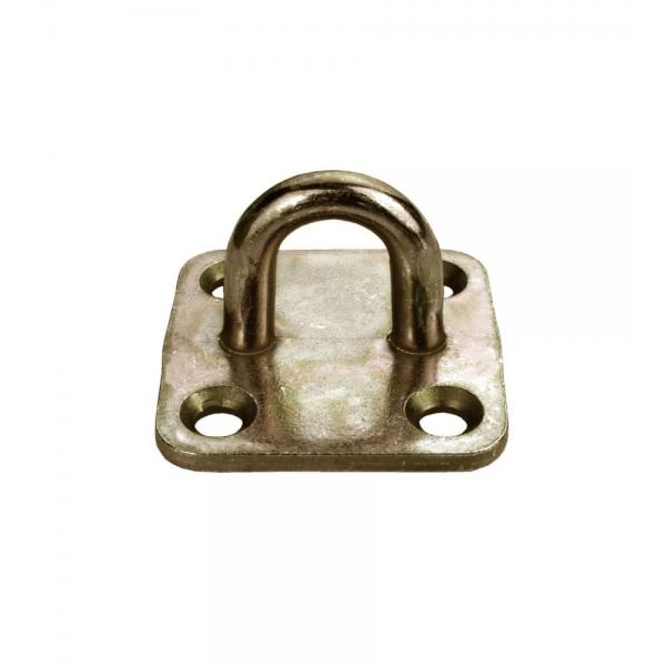 Occhiolo su piastra 36 x 36 x 3,0 mm. - zincato giallo