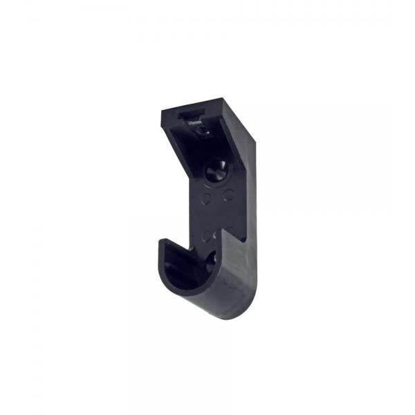 Supporti laterali per tubo ovale in plastica colore nero 2 pz.