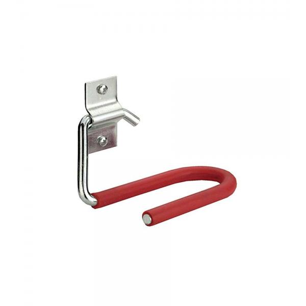 Gancio a parete per sci, zincato, rivestito plastica 30 x 70 x 62 x 130 mm.